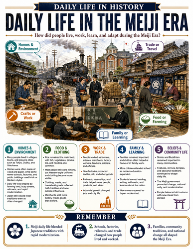 Daily Life in the Meiji Era I Infographic