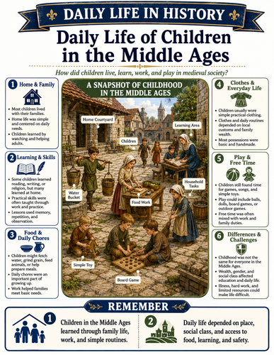 Daily Life in the Middle Ages I Infographic