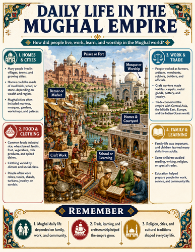 Daily Life in the Mughal Empire I Infographic