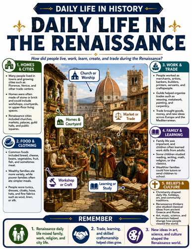 Daily Life in the Renaissance I Infographic