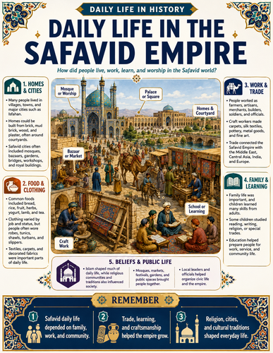 Daily Life in the Safavid Empire I Infographic