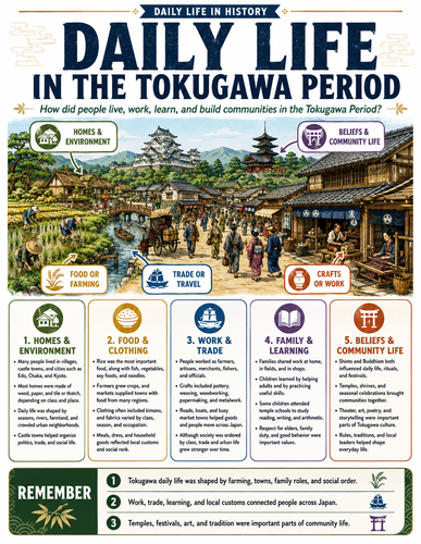 Daily Life in the Tokugawa Period I Infographic