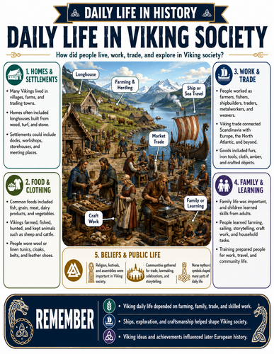 Daily Life in Viking Society I Infographic