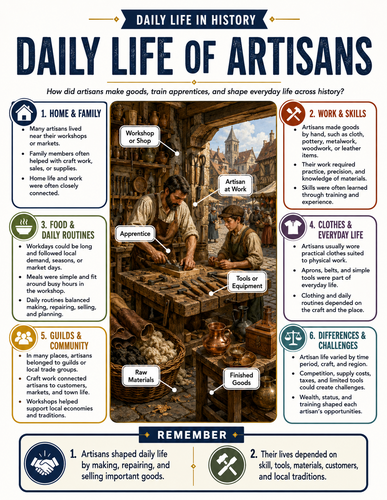 Daily Life of Artisans I Infographic