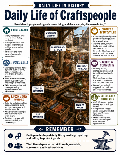 Daily Life of Craftspeople I Infographic