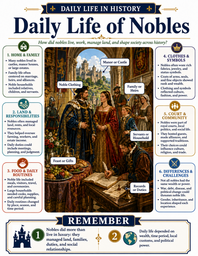 Daily Life of Nobles I Infographic