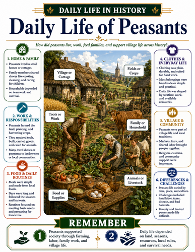 Daily Life of Peasants I Infographic