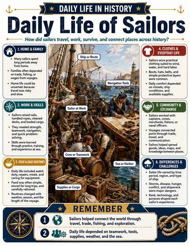 Daily Life of Sailors I Infographic