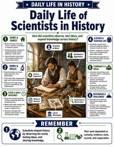 Daily Life of Scientists in History I Infographic