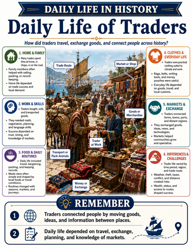 Daily Life of Traders I Infographic