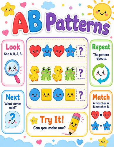AB Patterns I Preschool I Infographic