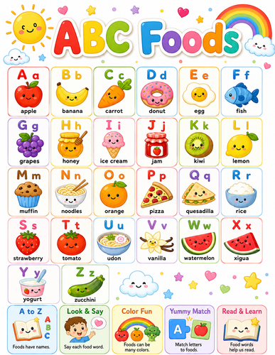 ABC Foods I Preschool I Infographic