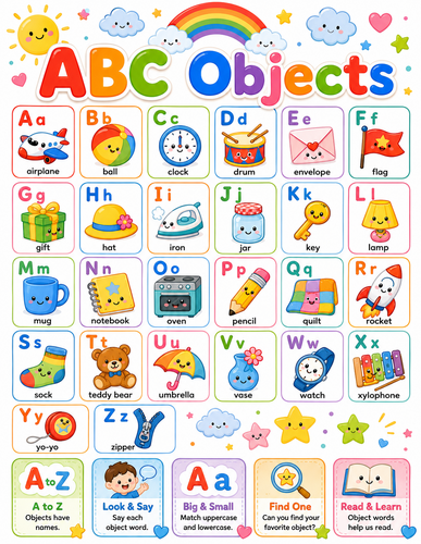 ABC Objects I Preschool I Infographic