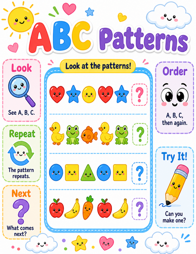 ABC Patterns I Preschool I Infographic