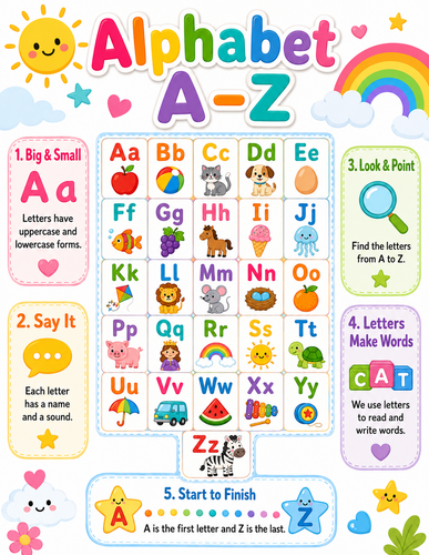 Alphabet A-Z I Preschool I Infographic