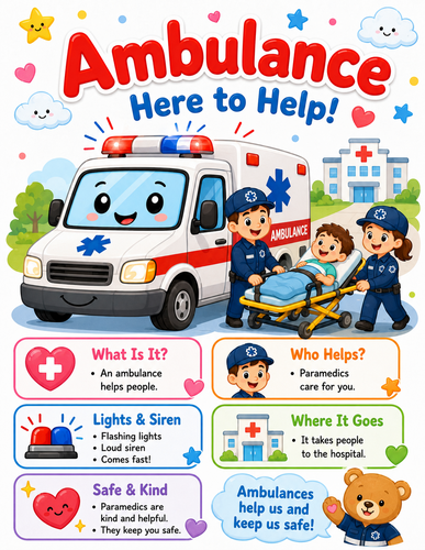 Ambulance I Preschool I Infographic