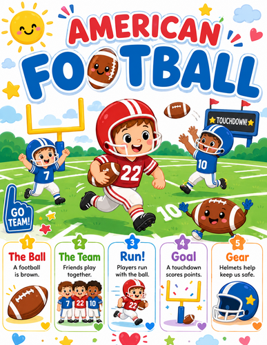 American Football I Preschool I Infographic