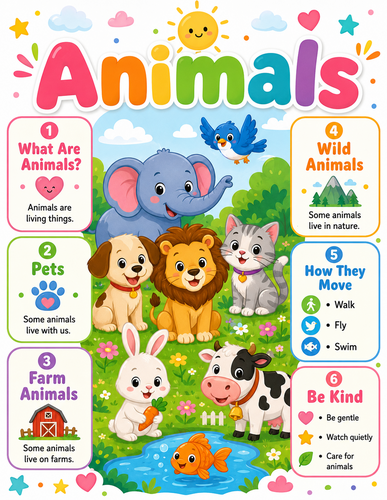 Animals I Preschool I Infographic