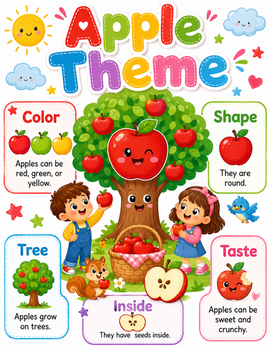 Apple Theme I Preschool I Infographic