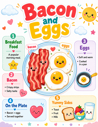 Bacon and Eggs I Preschool I Infographic