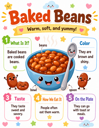 Baked Beans I Preschool I Infographic