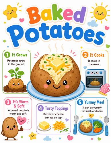Baked Potatoes I Preschool I Infographic