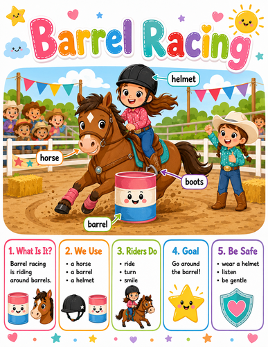 Barrel Racing I Preschool I Infographic