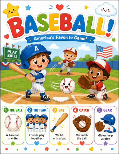 Baseball I Preschool I Infographic