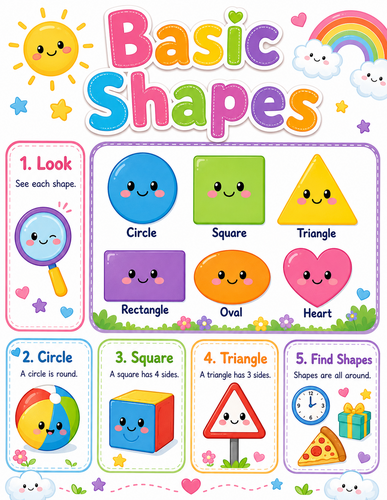 Basic Shapes I Preschool I Infographic