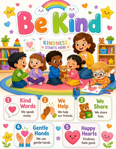 Be Kind I Preschool I Infographic