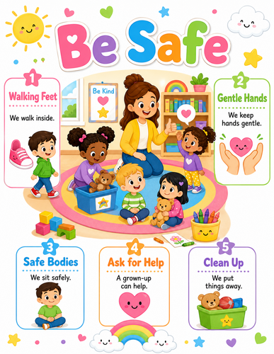Be Safe I Preschool I Infographic