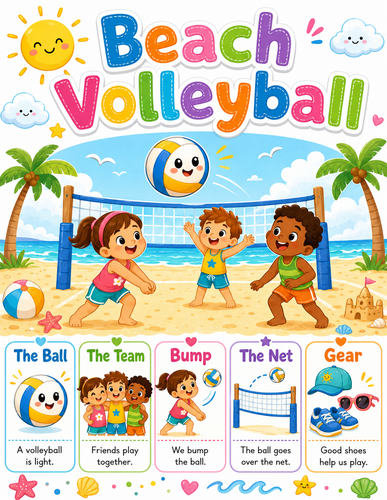 Beach Volleyball I Preschool I Infographic