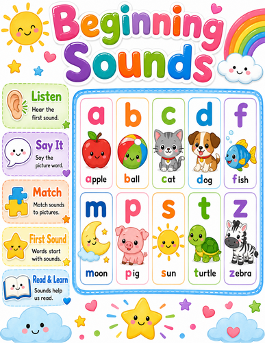 Beginning Sounds I Preschool I Infographic