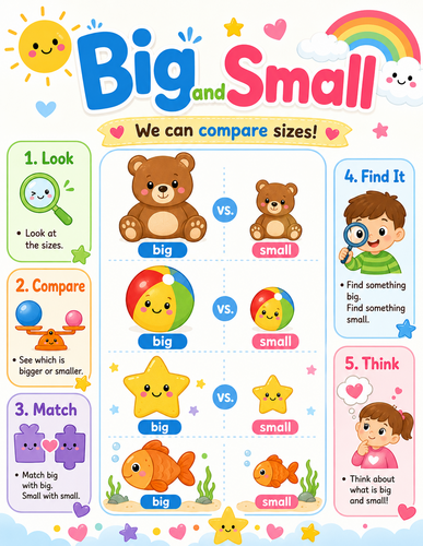 Big and Small I Preschool I Infographic