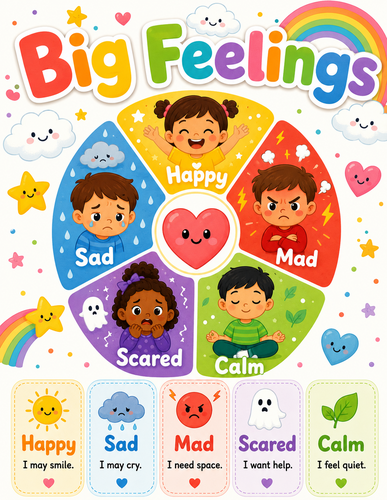 Big Feelings I Preschool I Infographic