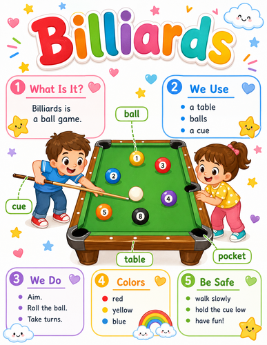 Billiards I Preschool I Infographic