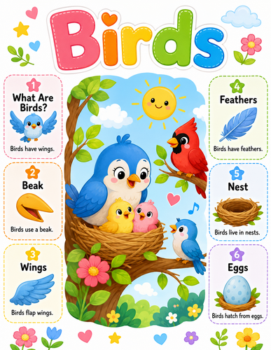 Birds I Preschool I Infographic