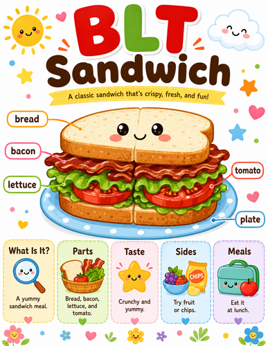 BLT Sandwich I Preschool I Infographic