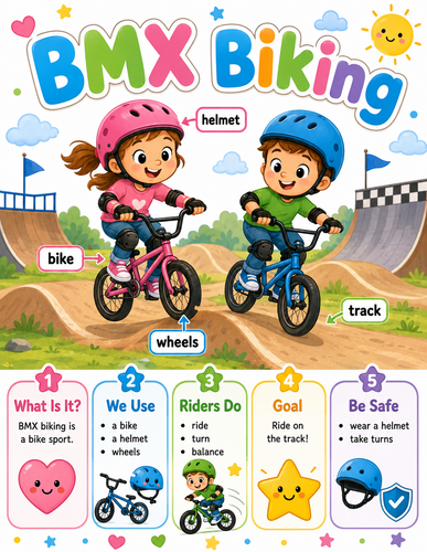 BMX Biking I Preschool I Infographic