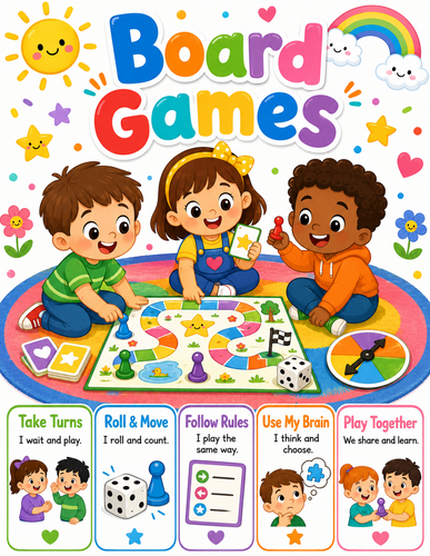 Board Games I Preschool I Infographic