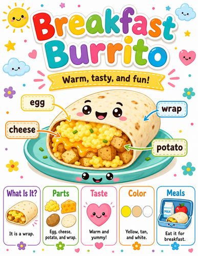 Breakfast Burrito I Preschool I Infographic