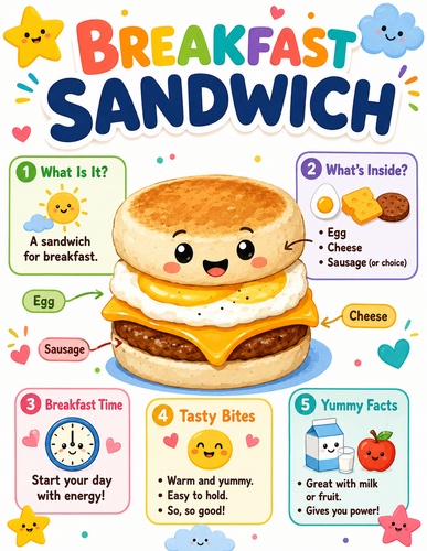Breakfast Sandwich I Preschool I Infographic