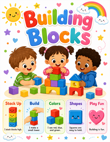 Building Blocks I Preschool I Infographic