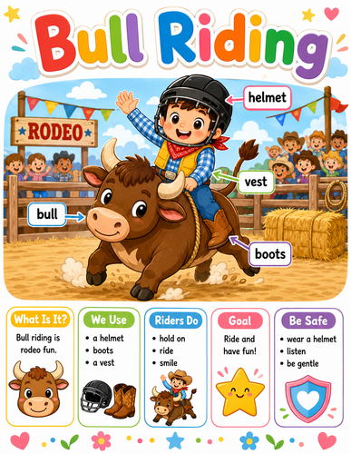 Bull Riding I Preschool I Infographic