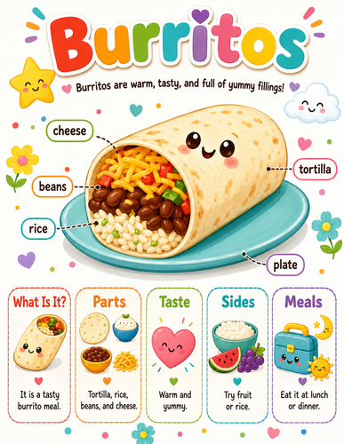Burritos I Preschool I Infographic