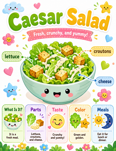 Caesar Salad I Preschool I Infographic