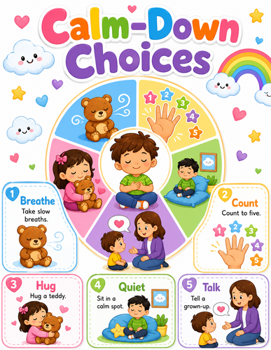Calm-Down Choices I Preschool I Infographic