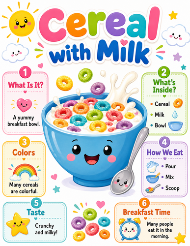 Cereal with Milk I Preschool I Infographic