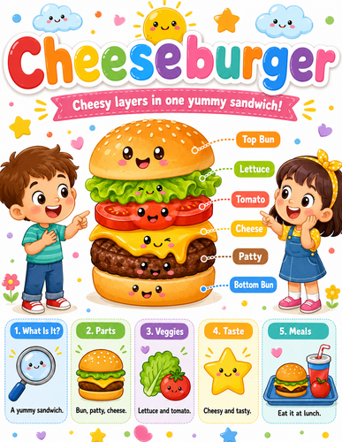 Cheeseburger I Preschool I Infographic