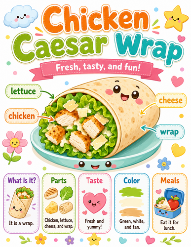 Chicken Caesar Wrap I Preschool I Infographic